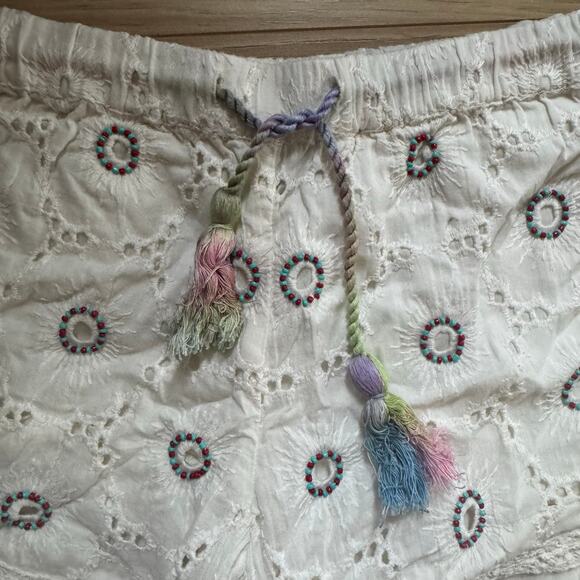 Urban Outfitters Ecote Eyelet Beaded Low Rise Mini Shorts - Picture 4 of 5